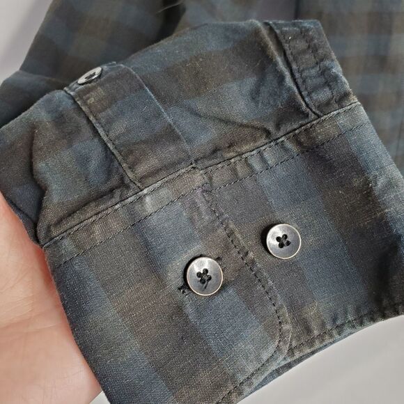 KENNETH COLE button down shirt‎ buffalo check cotton S - Picture 4 of 7